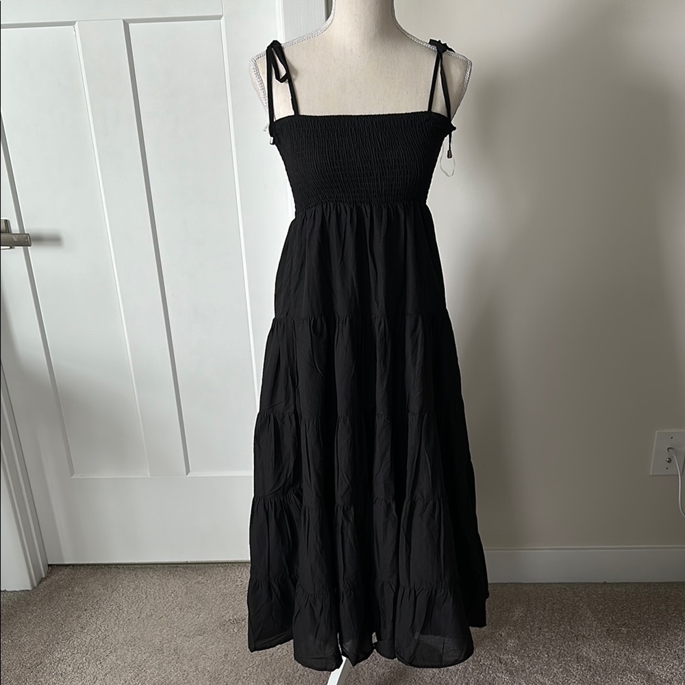 Black tiered Maxi Dress